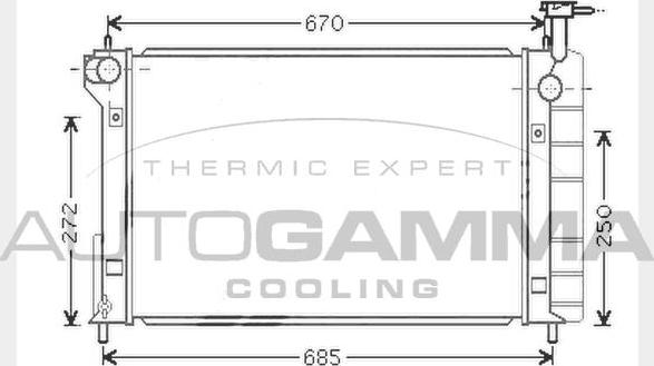 Autogamma 104416 - Радіатор, охолодження двигуна autozip.com.ua