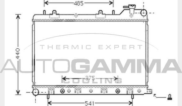 Autogamma 104435 - Радіатор, охолодження двигуна autozip.com.ua