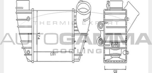 Autogamma 104430 - Интеркулер autozip.com.ua