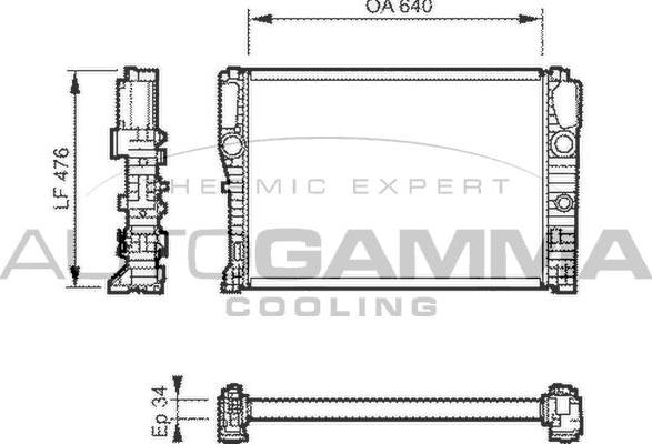 Autogamma 104541 - Радіатор, охолодження двигуна autozip.com.ua