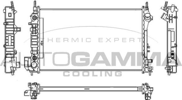 Autogamma 104555 - Радіатор, охолодження двигуна autozip.com.ua