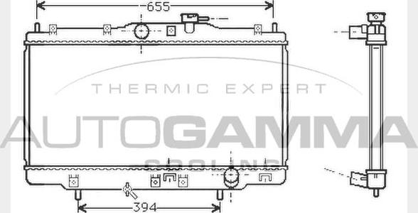 Autogamma 104514 - Радіатор, охолодження двигуна autozip.com.ua