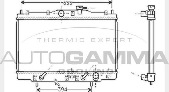 Autogamma 104513 - Радіатор, охолодження двигуна autozip.com.ua