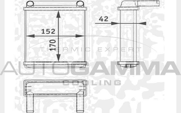 Autogamma 104584 - Теплообмінник, опалення салону autozip.com.ua