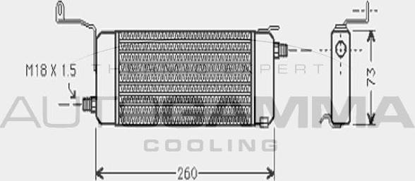 Autogamma 104612 - Масляний радіатор, рухове масло autozip.com.ua