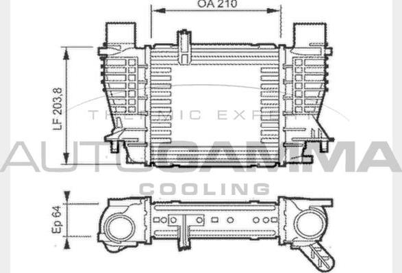 Autogamma 104050 - Интеркулер autozip.com.ua