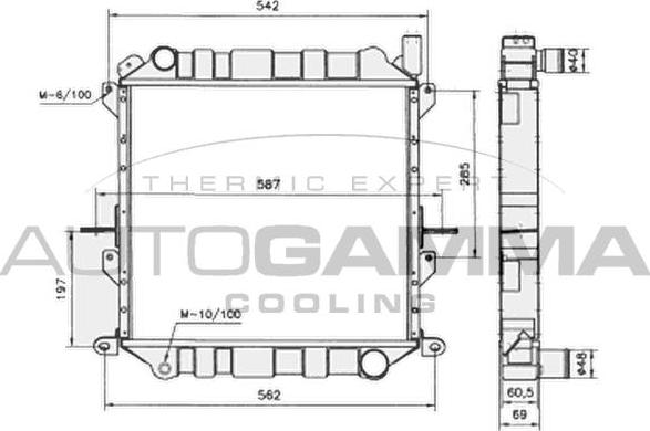 Autogamma 104859 - Радіатор, охолодження двигуна autozip.com.ua