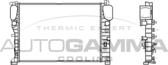 Autogamma 104801 - Радіатор, охолодження двигуна autozip.com.ua