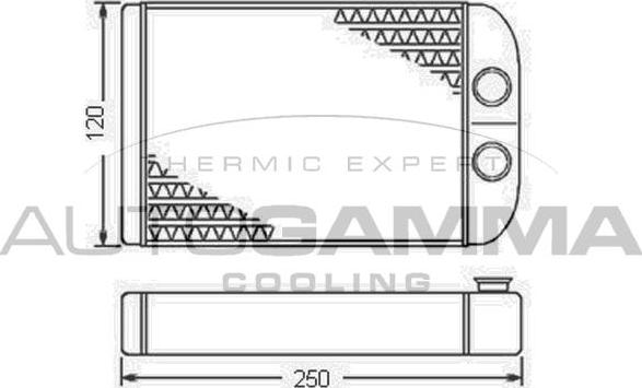 Autogamma 104349 - Теплообмінник, опалення салону autozip.com.ua