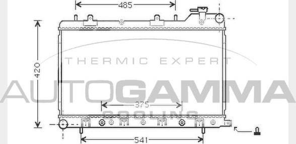 Autogamma 104309 - Радіатор, охолодження двигуна autozip.com.ua