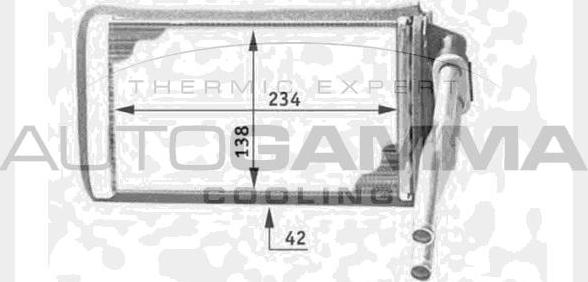 Autogamma 104326 - Теплообмінник, опалення салону autozip.com.ua