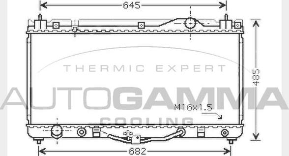 Autogamma 104717 - Радіатор, охолодження двигуна autozip.com.ua