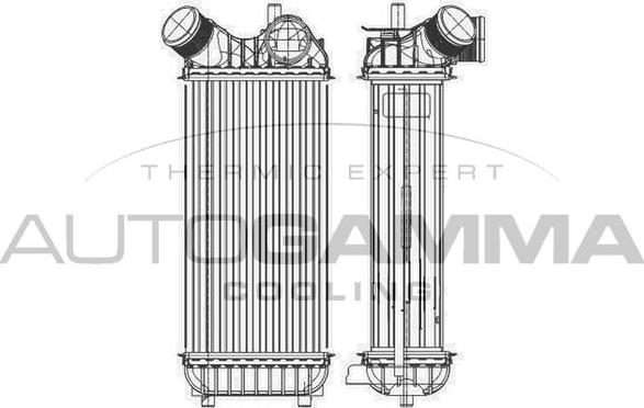 Autogamma 105911 - Интеркулер autozip.com.ua