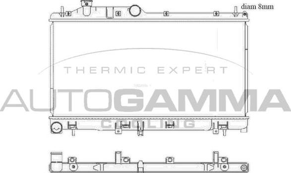 Autogamma 105932 - Радіатор, охолодження двигуна autozip.com.ua