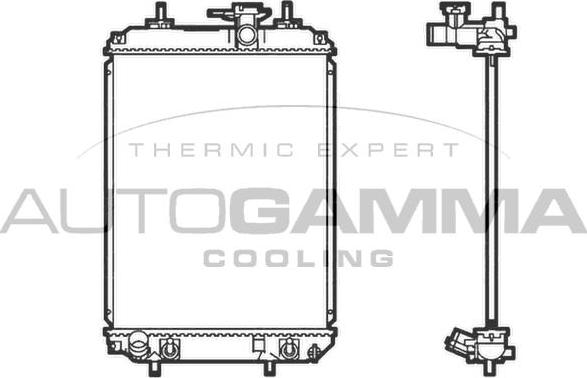 Autogamma 105562 - Радіатор, охолодження двигуна autozip.com.ua