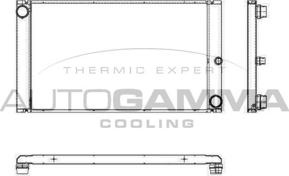 Autogamma 105657 - Радіатор, охолодження двигуна autozip.com.ua