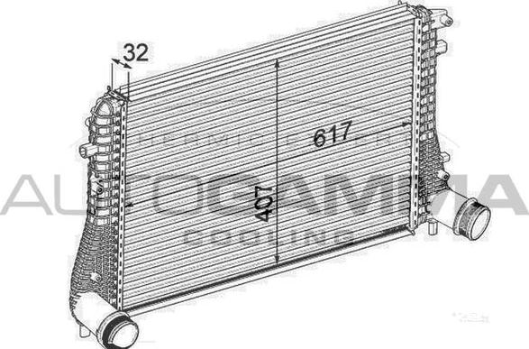 Autogamma 105637 - Интеркулер autozip.com.ua