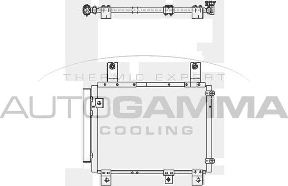 Autogamma 105192 - Конденсатор, кондиціонер autozip.com.ua