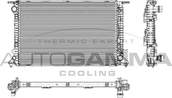 Autogamma 105159 - Радіатор, охолодження двигуна autozip.com.ua