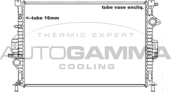 Autogamma 105161 - Радіатор, охолодження двигуна autozip.com.ua