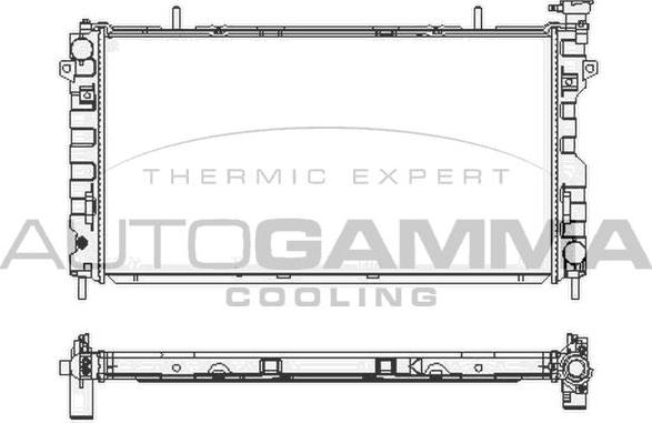 Autogamma 105832 - Радіатор, охолодження двигуна autozip.com.ua