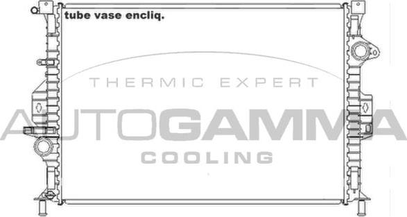 Autogamma 105206 - Радіатор, охолодження двигуна autozip.com.ua
