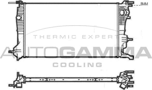 Autogamma 105217 - Радіатор, охолодження двигуна autozip.com.ua