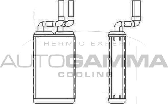 Autogamma 105283 - Теплообмінник, опалення салону autozip.com.ua