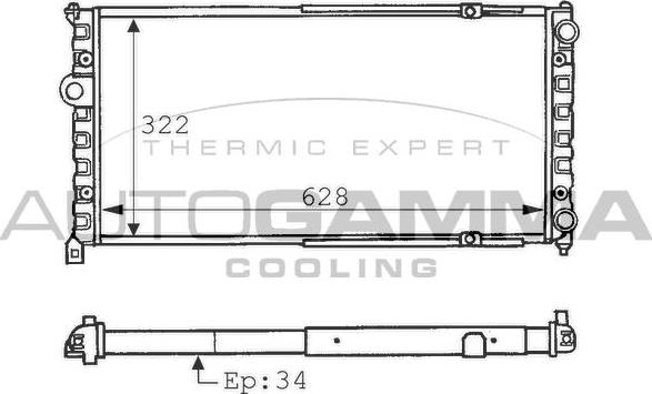 Autogamma 100949 - Радіатор, охолодження двигуна autozip.com.ua