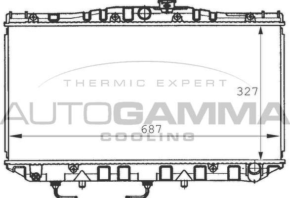 Autogamma 100989 - Радіатор, охолодження двигуна autozip.com.ua