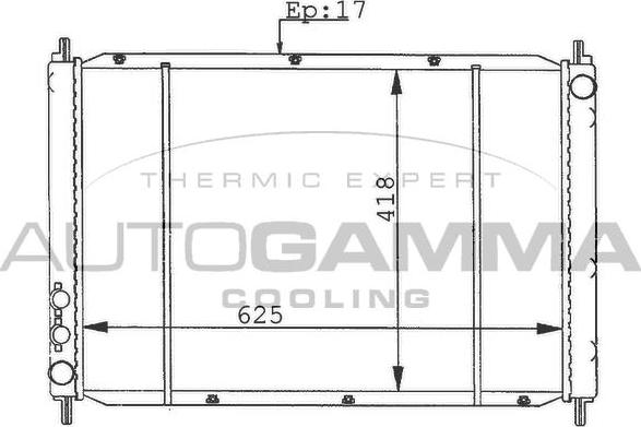 Autogamma 100424 - Радіатор, охолодження двигуна autozip.com.ua