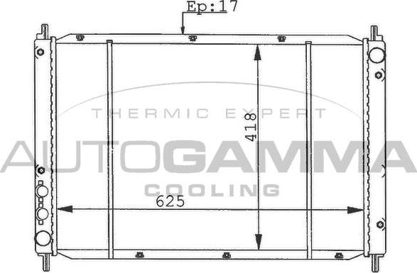 Autogamma 100425 - Радіатор, охолодження двигуна autozip.com.ua