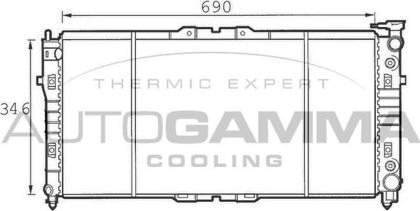 Autogamma 100501 - Радіатор, охолодження двигуна autozip.com.ua