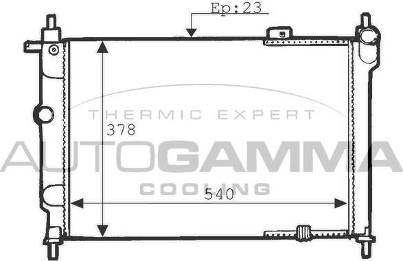 Autogamma 100666 - Радіатор, охолодження двигуна autozip.com.ua