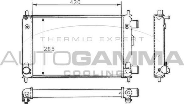 Autogamma 100682 - Радіатор, охолодження двигуна autozip.com.ua