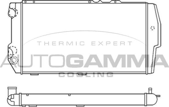 Autogamma 100055 - Радіатор, охолодження двигуна autozip.com.ua