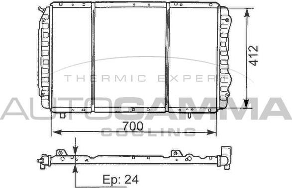 Autogamma 100190 - Радіатор, охолодження двигуна autozip.com.ua