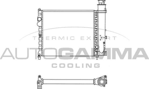 Autogamma 100162 - Радіатор, охолодження двигуна autozip.com.ua