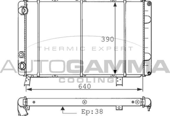 Autogamma 100809 - Радіатор, охолодження двигуна autozip.com.ua