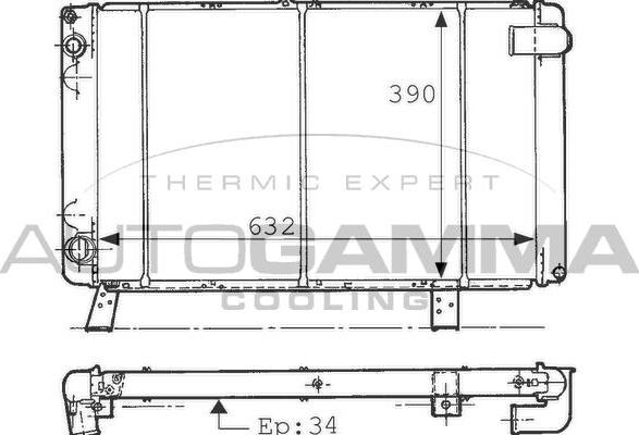 Autogamma 100806 - Радіатор, охолодження двигуна autozip.com.ua