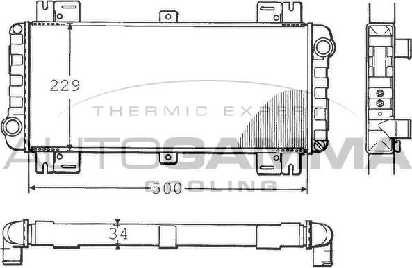 Autogamma 100351 - Радіатор, охолодження двигуна autozip.com.ua