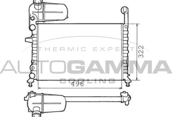 Autogamma 100307 - Радіатор, охолодження двигуна autozip.com.ua