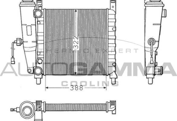 Autogamma 100314 - Радіатор, охолодження двигуна autozip.com.ua