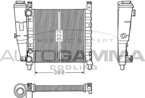 Autogamma 100315 - Радіатор, охолодження двигуна autozip.com.ua