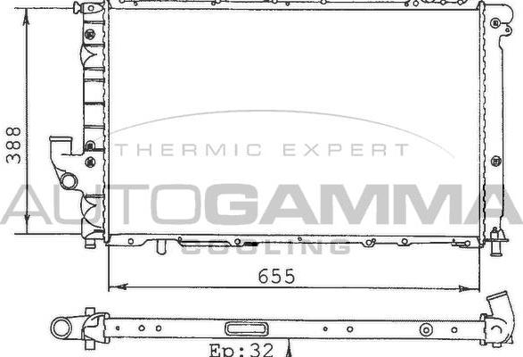 Autogamma 100282 - Радіатор, охолодження двигуна autozip.com.ua