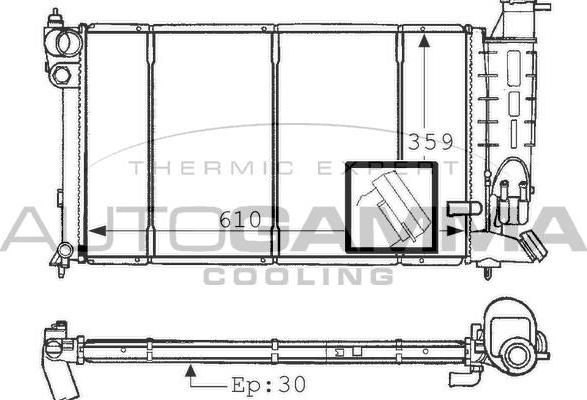 Autogamma 100754 - Радіатор, охолодження двигуна autozip.com.ua