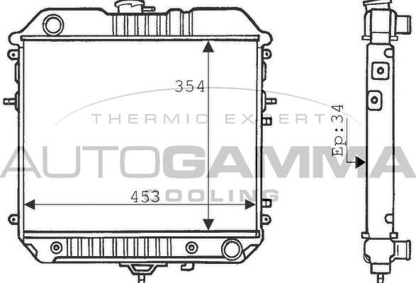 Autogamma 100714 - Радіатор, охолодження двигуна autozip.com.ua