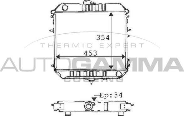 Autogamma 100716 - Радіатор, охолодження двигуна autozip.com.ua