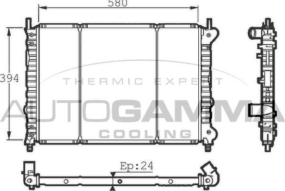 Autogamma 101403 - Радіатор, охолодження двигуна autozip.com.ua