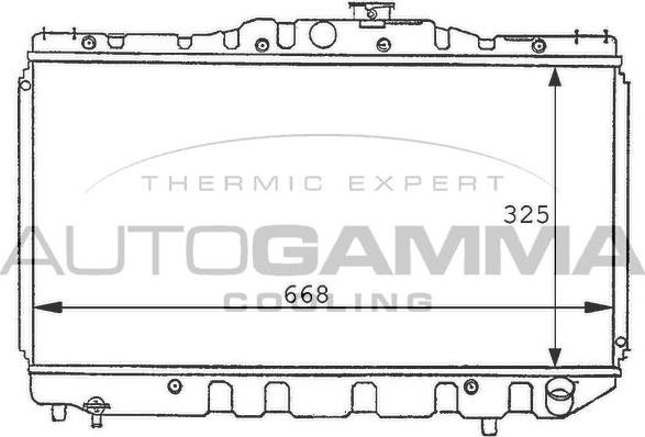 Autogamma 101003 - Радіатор, охолодження двигуна autozip.com.ua